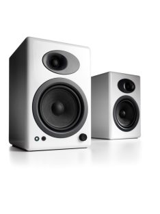   AUDIOENGINE A5+ - Premium Powered Speaker System with Remote - Gloss White
