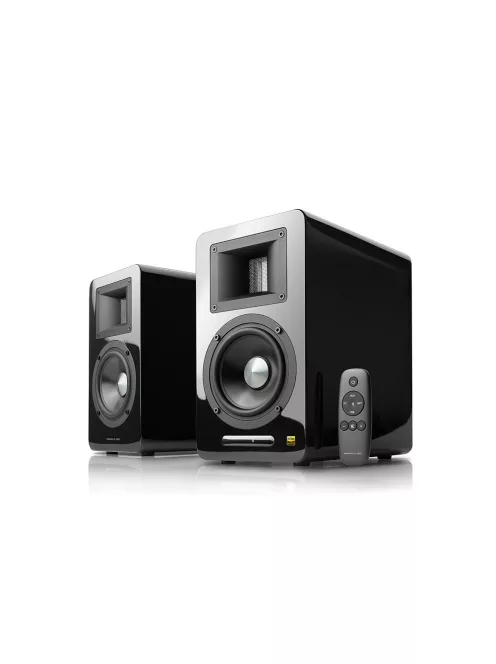 AIRPULSE A100 - Active Hi-Fi Speaker Pair with Ribbon Tweeter Hi-Res Audio Bluetooth 5.0 - matt black