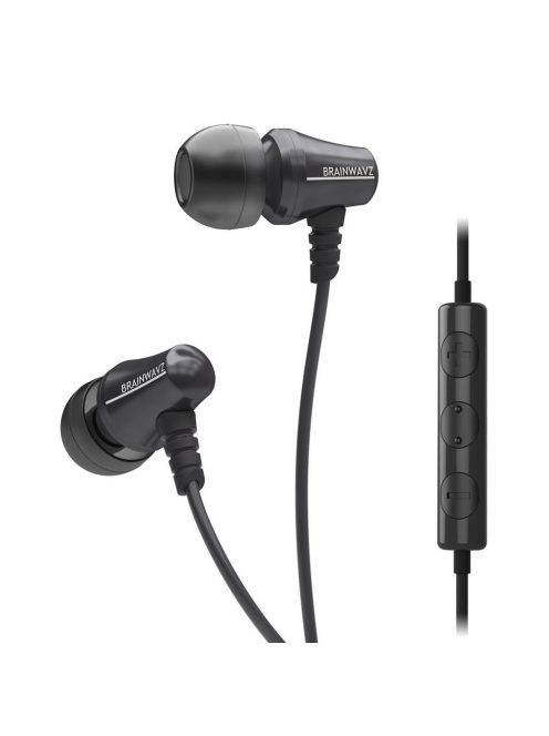 BRAINWAVZ JIVE -  Stereo high quality In-Ear headphones, with Mic and COMPLY® foam eartips  - Black