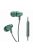 BRAINWAVZ JIVE -  Stereo high quality In-Ear headphones, with Mic and COMPLY® foam eartips  - Green