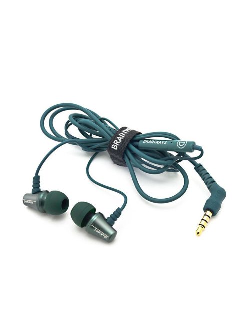 BRAINWAVZ JIVE -  Stereo high quality In-Ear headphones, with Mic and COMPLY® foam eartips  - Green
