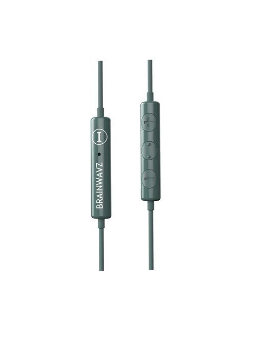 BRAINWAVZ JIVE -  Stereo high quality In-Ear headphones, with Mic and COMPLY® foam eartips  - Green
