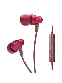   BRAINWAVZ JIVE -  Stereo high quality In-Ear headphones, with Mic and COMPLY® foam eartips  - Red