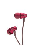BRAINWAVZ JIVE -  Stereo high quality In-Ear headphones, with Mic and COMPLY® foam eartips  - Red