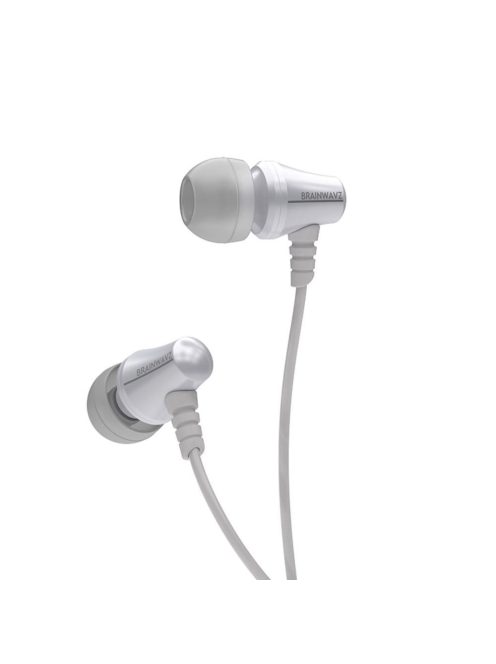 BRAINWAVZ JIVE -  Stereo high quality In-Ear headphones, with Mic and COMPLY® foam eartips  - White