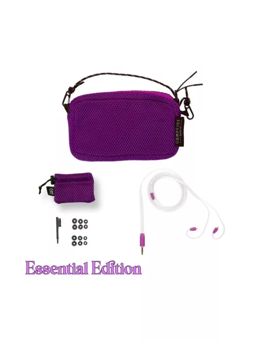 CAMPFIRE AUDIO BONNEVILLE - Single Dynamic and Triple BA Driver In-ear Monitor Earphones with Silver Plated Copper MMCX Cable - Bonneville Purple - Essential 3.5mm