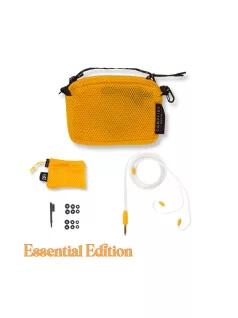   CAMPFIRE AUDIO SUPERMOON - Single Planar Magnetic Driver In-ear Monitor Earphones with Silver Plated Copper MMCX Cable - Supermoon Orange - Essential 4.4mm