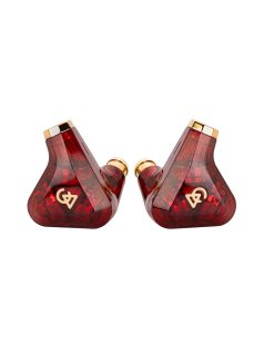   CAMPFIRE AUDIO TRIFECTA CRIMSON - Limited Edition Triple Dynamic Driver In-ear Monitor Earphones with Pure Silver MMCX Cable