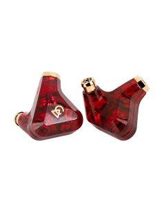   CAMPFIRE AUDIO TRIFECTA CRIMSON - Limited Edition Triple Dynamic Driver In-ear Monitor Earphones with Pure Silver MMCX Cable