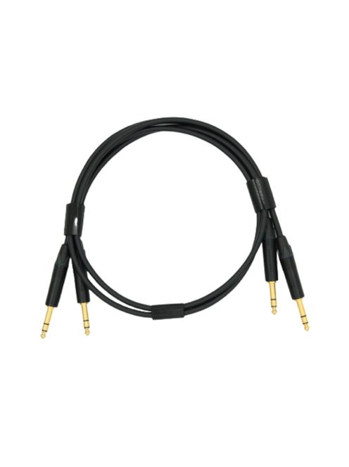 NEUTRINO TRS (M) - TRS (M) CABLE - HiFi Mogami Interconnect Cable Pair with Gold Neutrik 6.35mm TRS Male Connectors - 0,75m