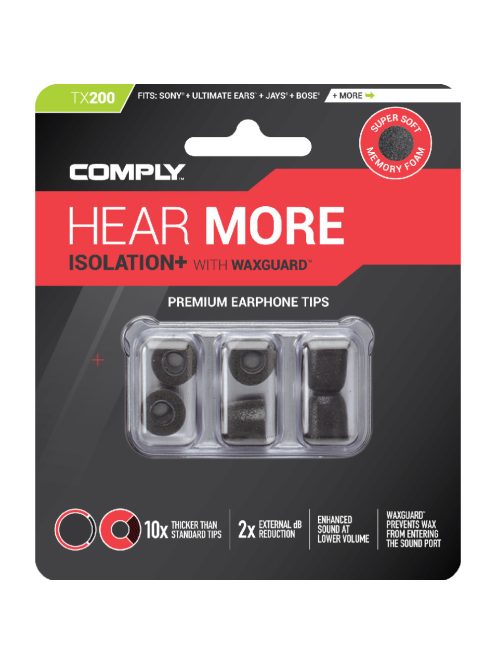 COMPLY ISOLATION PLUS TX-200 - Sfaturi cu spumă cu memorie pentru căști - ASST