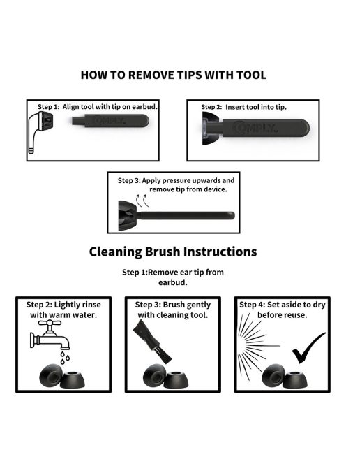COMPLY TRUEGRIP PREMIUM FOR SAMSUNG GALAXY BUDS3 PRO & BUDS4 PRO - Memory Foam Ear Tips for Samsung Galaxy Buds3 Pro and Buds4 Pro - S