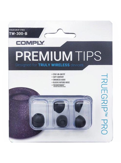 COMPLY TRUEGRIP PRO TW-300-B - Memory Foam Earbud Tips for TWS - S