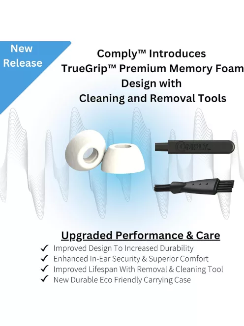 COMPLY TRUEGRIP PREMIUM FOR APPLE AIRPODS PRO GEN 1&2 - Memory Foam Ear Tips for Apple AirPods Pro Gen 1&2 - L