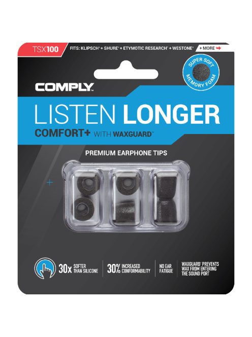 COMPLY COMFORT PLUS TSX-100 - Memory Foam Earbud Tips - L
