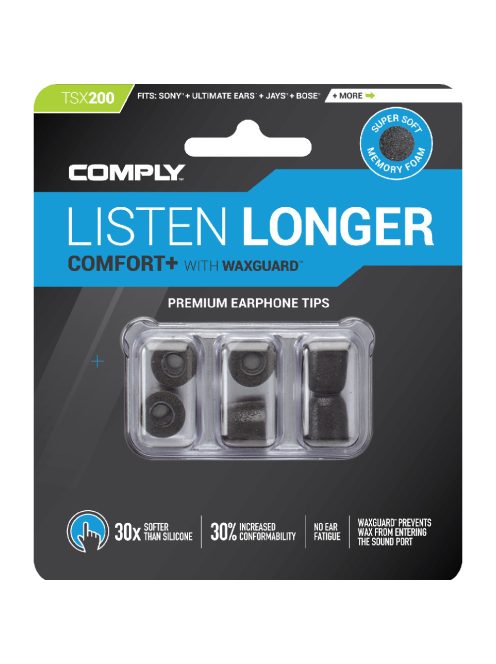 COMPLY COMFORT PLUS TSX-200 - Memory Foam Earbud Tips - S