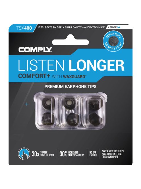 COMPLY COMFORT PLUS TSX-400 - Memory Foam Earbud Tips - M