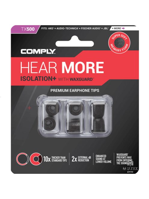 COMPLY ISOLATION PLUS TX-500 - Memory Foam Earbud Tips - L