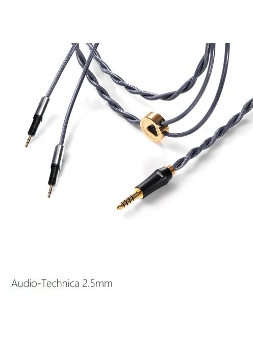 DD HIFI BC150B 2.5mm AUDIO-TECHNICA - Balanced Silver Headphone Cable with 4.4mm Connector - 195cm