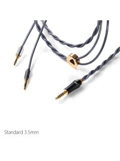   DD HIFI BC150B 3.5mm STANDARD - Balanced Silver Headphone Cable with 4.4mm Connector - 295cm