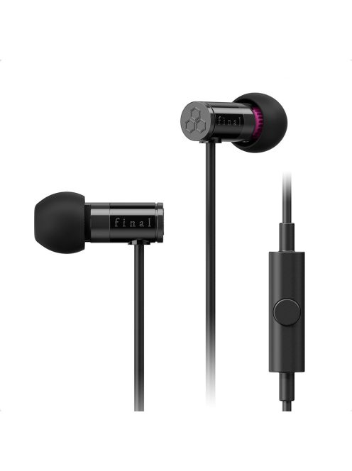 FINAL AUDIO E1000C - In-Ear-Kopfhörer mit einem dynamischen Treiber und Mikrofon - Schwarz