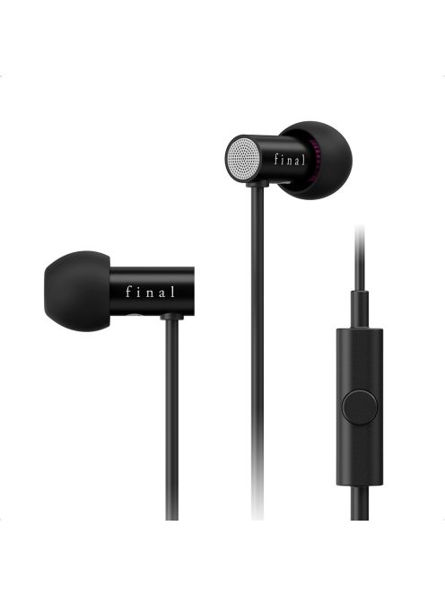 FINAL AUDIO E2000C - In-Ear-Kopfhörer mit einem dynamischen Treiber und Mikrofon - Schwarz
