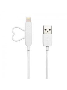   GGMM Universal USB cable with Lightning/MicroUSB head - Mfi - White