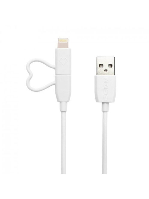 GGMM Universal USB cable with Lightning/MicroUSB head - Mfi - White