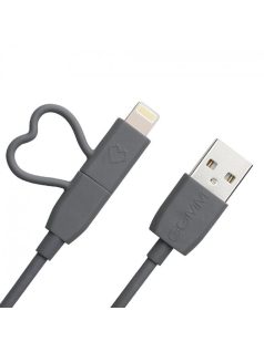   GGMM Universal USB cable with Lightning/MicroUSB head - Mfi - Grey