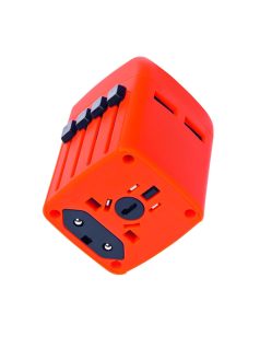   GRIXX OPTIMUM WORLD TRAVEL ADAPTER - Universal wall charger with 2 USB ports