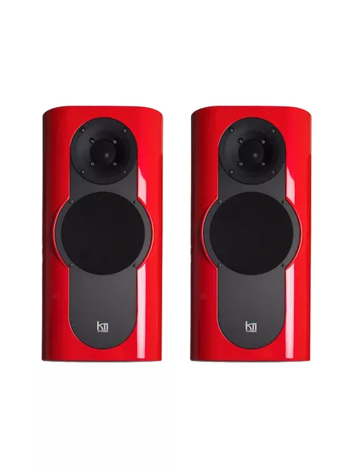 KII AUDIO THREE PAAR - Hochwertiges Aktives Lautsprecherpaar - Ferrari Rosso Corsa Hochglanz