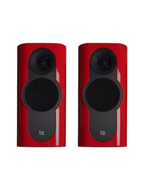 KII AUDIO THREE PAAR - High-End Aktiv-Lautsprecherpaar - Tempranillo Rot Metallic