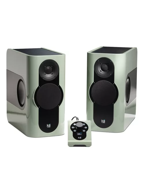 KII AUDIO THREE SYSTEM - Hochwertiges aktives Stereo- und Heimkino-Audiosystem mit Kii CONTROL - Frühlingsgrün