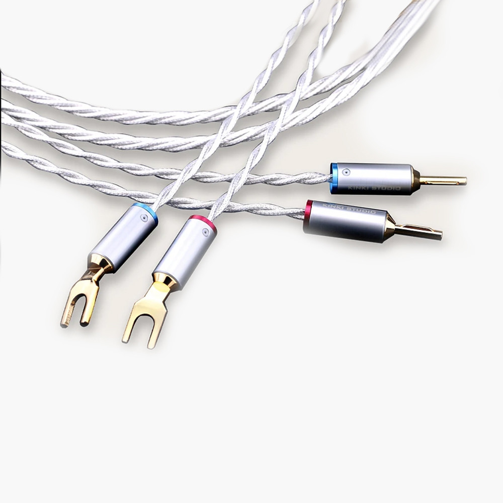 KINKI STUDIO EARTH BANANA (M) - SPADES (FORK) SPEAKER CABLE