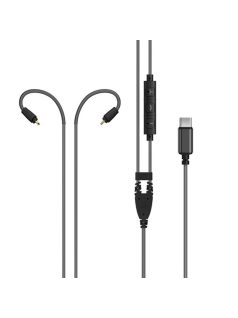   MEE AUDIO USB-C PRO CABLE - USB Type-C Earphone Cable with Mic and Remote for MX Pro and M6 Pro In-ear Monitors - Black