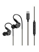 MEE AUDIO M6-USB - Memory Wire In-Ear Sports Headphones with Type-C Connector - Black