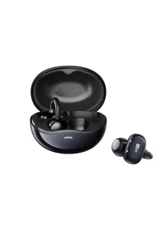   MEE AUDIO PEBBLES AIR - True Wireless Earclip Open-Ear Bluetooth 5.3 Earbuds IPX4 with Multipoint Connectivity - Onyx