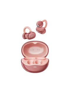   MEE AUDIO PEBBLES AIR - True Wireless Earclip Open-Ear Bluetooth 5.3 Earbuds IPX4 with Multipoint Connectivity - Rose Gold