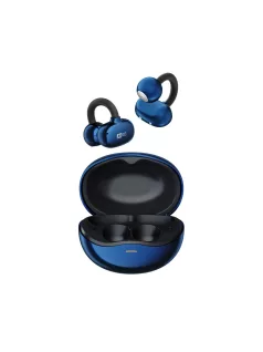   MEE AUDIO PEBBLES AIR - True Wireless Earclip Open-Ear Bluetooth 5.3 Earbuds IPX4 with Multipoint Connectivity - Sapphire