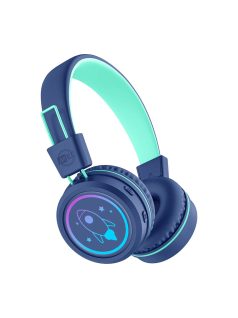   MEE AUDIO KIDJAMZ KJ55BT - Safe Listening Bluetooth Headphones for Kids with Volume-Limiter and Mic - Blue