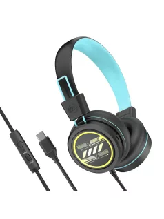   MEE AUDIO KIDJAMZ KJ55 - Safe Listening Wired Headphones for Kids with Volume-Limiter and Mic - Black