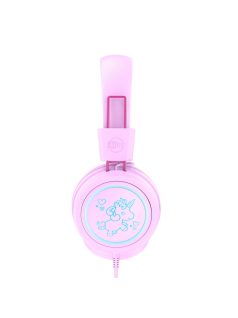   MEE AUDIO KIDJAMZ KJ55 - Safe Listening Wired Headphones for Kids with Volume-Limiter and Mic - Pink
