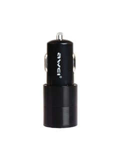 AWEI C-100 - Cigarette Lighter Dual USB Charger - Black