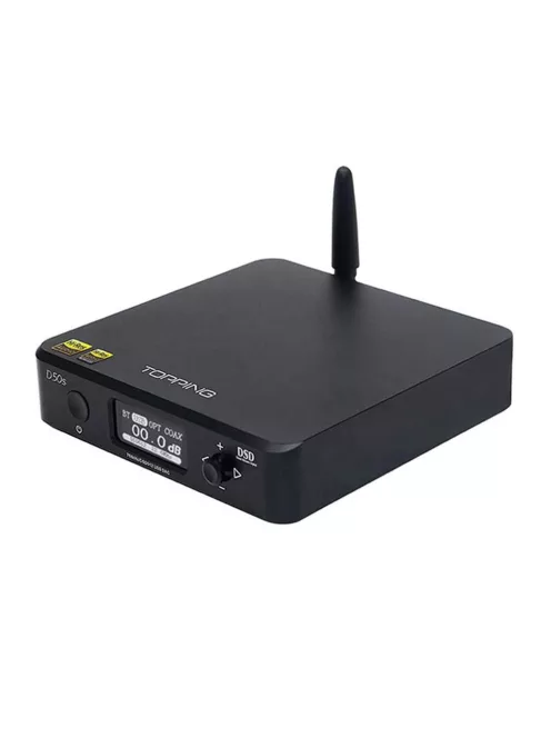 TOPPING D50S - Hochwertiger Desktop-DAC 32bit 768KHz DSD512 - Schwarz