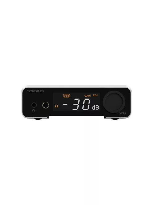 TOPPING DX1 II - Desktop DAC and Headphone Amplifier 32bit 384kHz DSD256 PEQ - Silver
