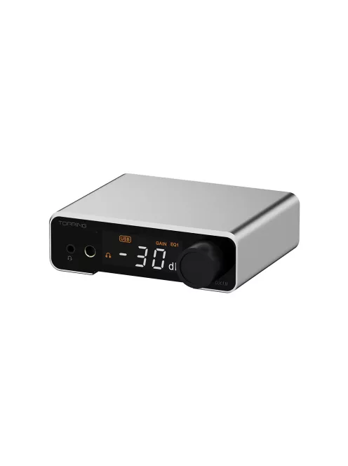 TOPPING DX1 II - Desktop DAC and Headphone Amplifier 32bit 384kHz DSD256 PEQ - Silver
