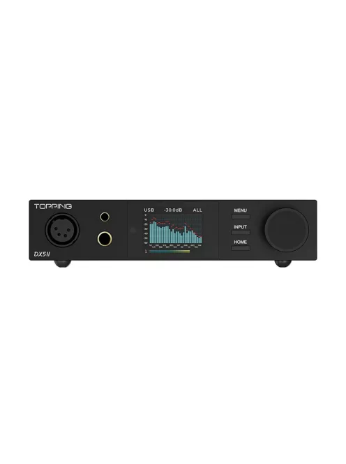 TOPPING DX5 II - Desktop DAC and NFCA Headphone Amplifier Bluetooth 5.1 aptX HD LDAC 32bit 768kHz DSD512 - Black - NEW