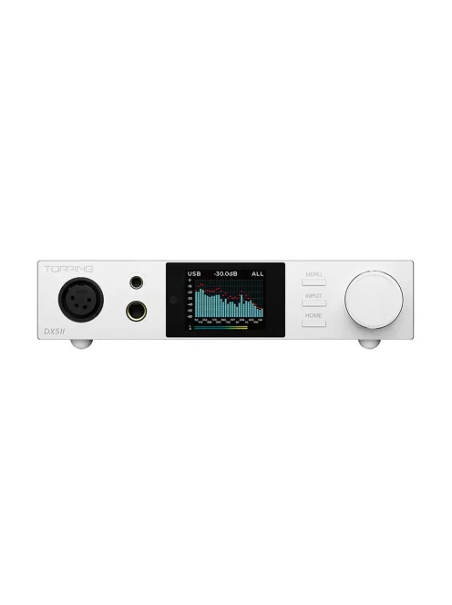 TOPPING DX5 II - Desktop DAC and NFCA Headphone Amplifier Bluetooth 5.1 aptX HD LDAC 32bit 768kHz DSD512 - Silver - NEW