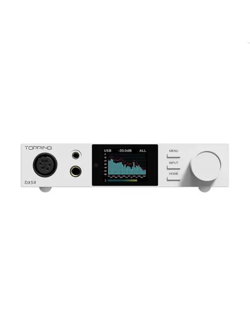 TOPPING DX5 II - Desktop DAC and NFCA Headphone Amplifier Bluetooth 5.1 aptX HD LDAC 32bit 768kHz DSD512 - White - DEMO