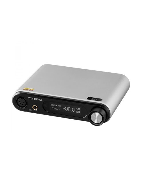 TOPPING DX5 LITE - Hochwertiger Desktop-DAC und NFCA-Kopfhörerverstärker 32 Bit 768 kHz DSD512 - Grau